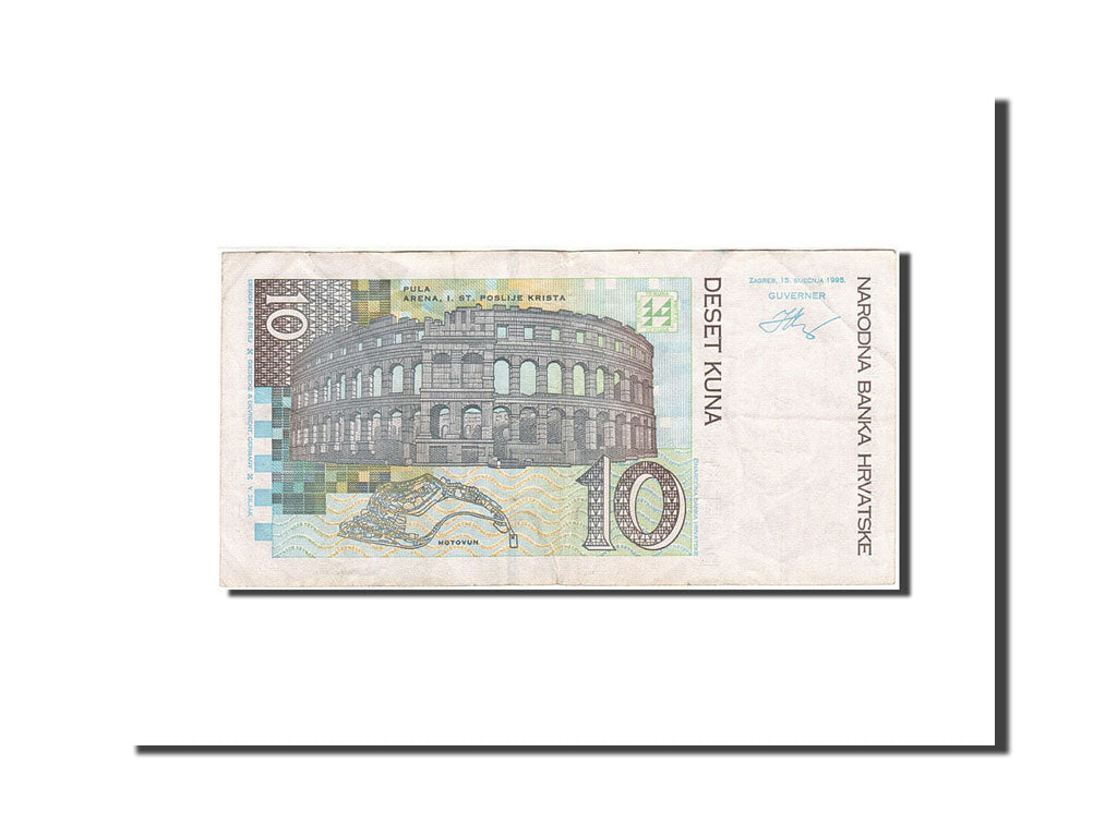 Banconote, Croazia, 10 Kuna, 1995, KM:36a, 1995-01-15, MB