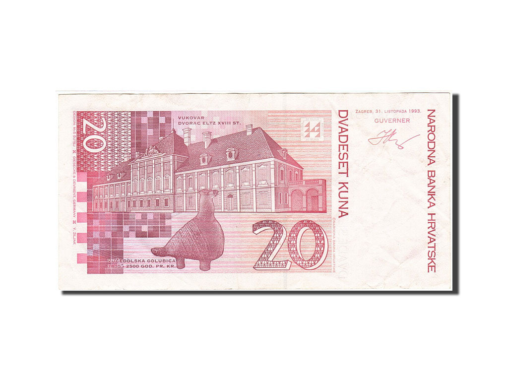 Banknote, Croatia, 20 Kuna, 1993, 1993-10-31, KM:30a, EF(40-45)