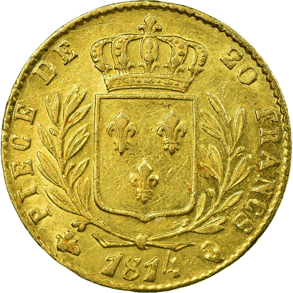 Monnaie, France, Louis XVIII, Louis XVIII, 20 Francs, 1814, Perpignan, TTB, Or