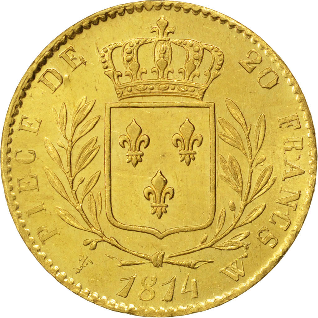 Münze, Frankreich, Louis XVIII, Louis XVIII, 20 Francs, 1814, Lille, UNZ, Gold