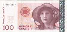 Norway, 100 Kroner, 1999-2002, KM:49b, 2004, EF(40-45)