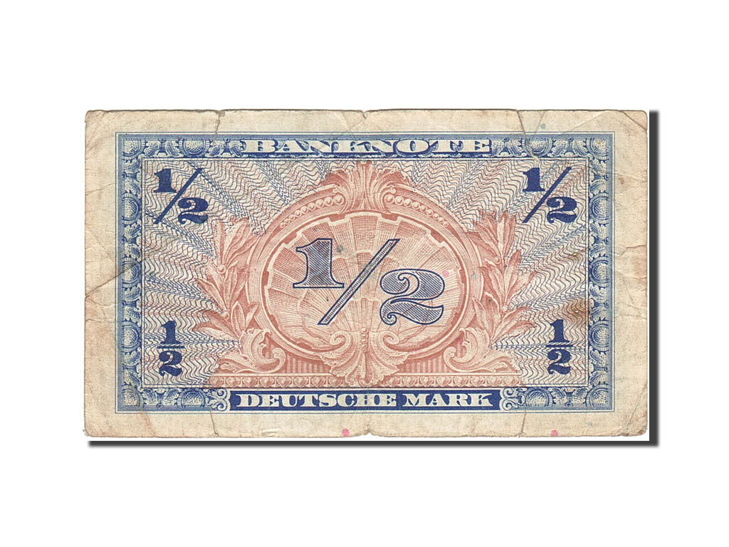 GERMANIA - REPUBBLICA FEDERALE, 1/2 Deutsche Mark, 1948, KM:1b, 1948, B