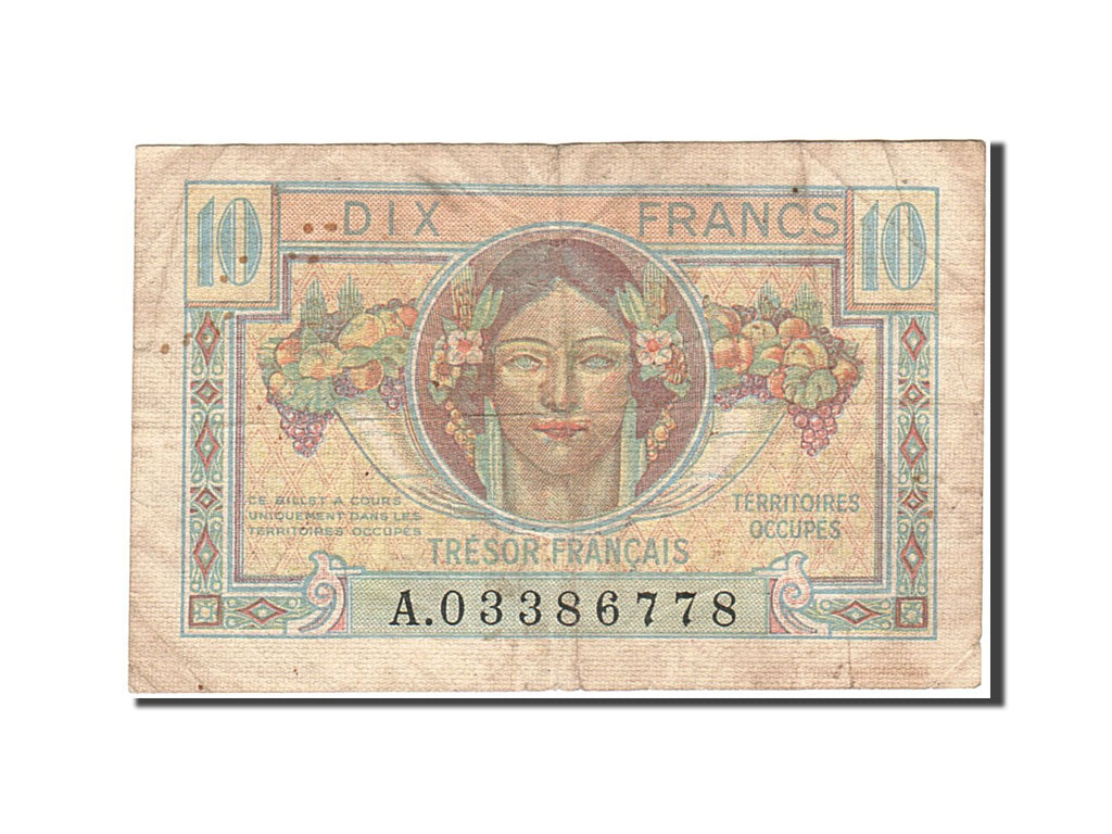 Banconote, Francia, 10 Francs, 1947, 1947, MB+, Fayette:VF30.1, KM:M7a