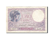 Billete, Francia, 5 Francs, 1917, 1917-12-17, BC, Fayette:3.1, KM:72a