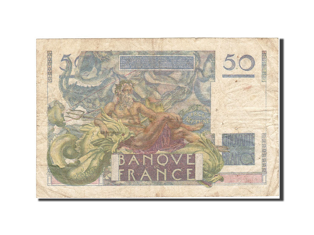 Billete, Francia, 50 Francs, 1946, 1949-11-03, BC, Fayette:20.13, KM:127b