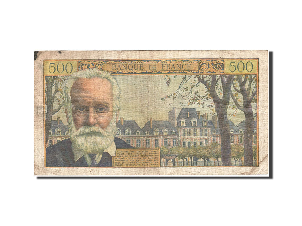 France, 500 Francs, 1953, KM:133a, 1954-01-07, VG(8-10), Fayette:35.1