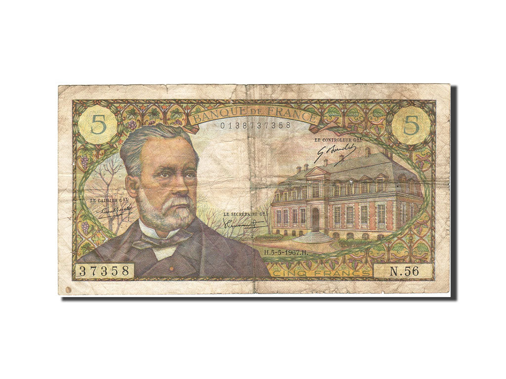 France, 5 Francs, 1966, KM:146b, 1967-05-05, VG(8-10), Fayette:61.5