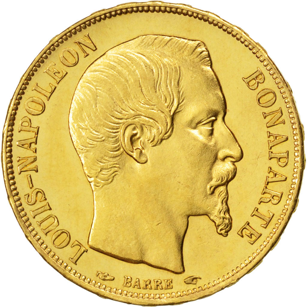 IIème République, 20 Francs or Louis Napoléon Bonaparte, 1852 A, PCGS MS64