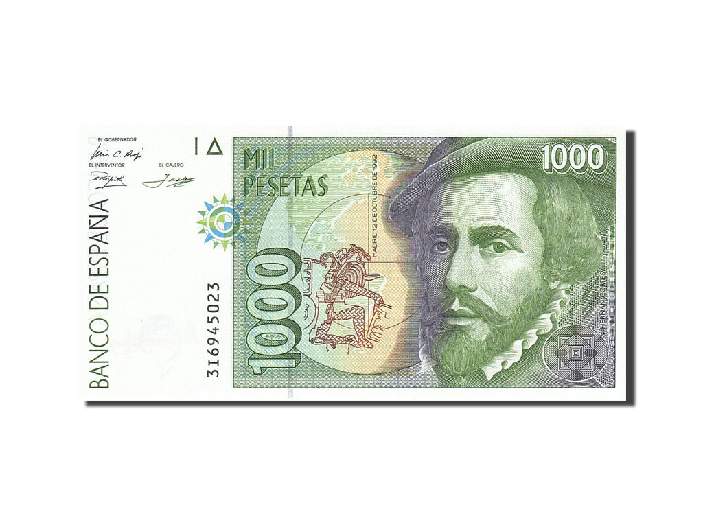 Banconote, Spagna, 1000 Pesetas, 1992-1996, KM:163, 1992-10-12, FDS