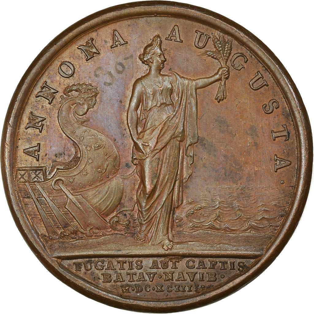 France, Médaille, Louis XIV, La France Pourvu de Blé, History, 1694, Mauger