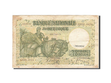 Belgium, 50 Francs-10 Belgas, 1933-1935, KM:106, 1938-03-12, VF(20-25)