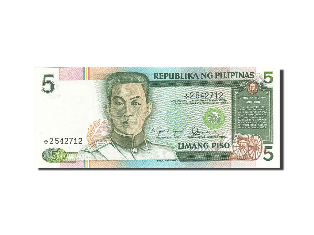Banknote, Philippines, 5 Piso, 1986-1991, 1989, KM:177a, UNC(63)