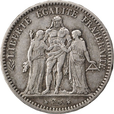 FRANCE, Hercule, 5 Francs, 1848, Paris, KM #756.1, EF(40-45), Silver, Gadoury...