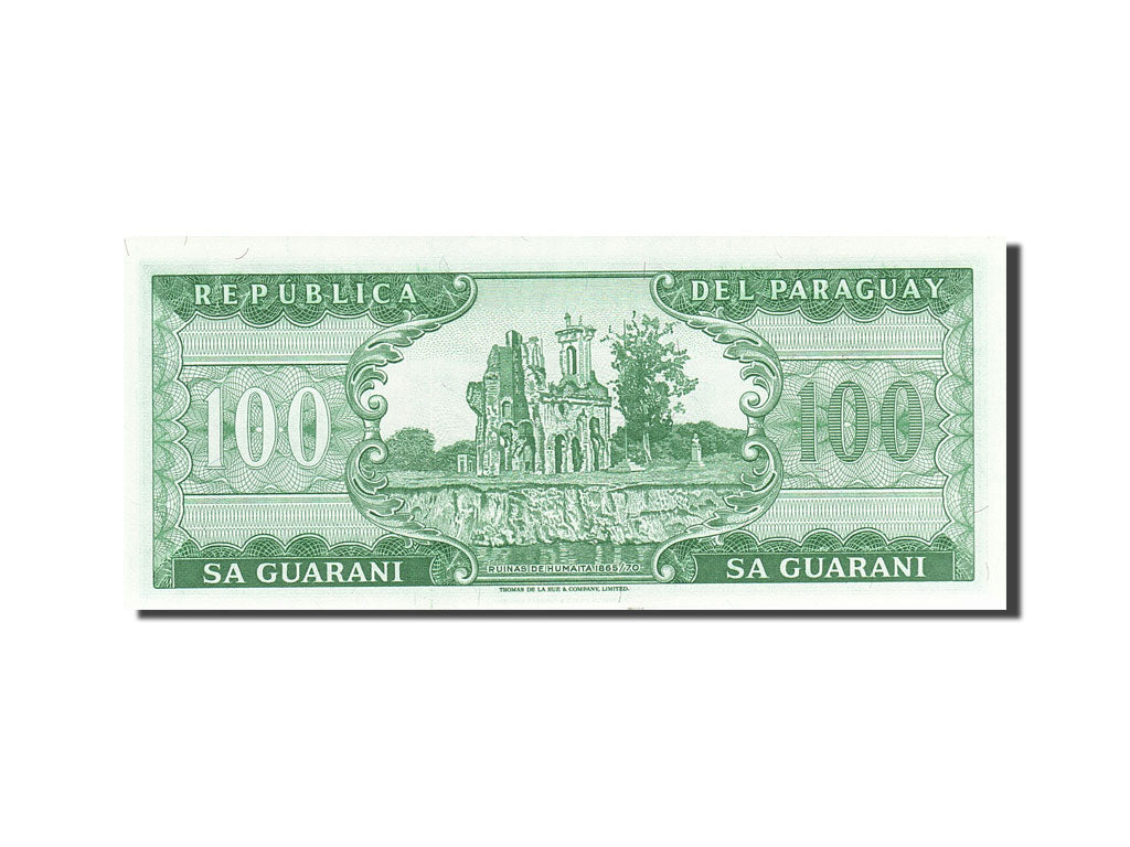 Banknote, Paraguay, 100 Guaranies, 1952, 1952, KM:198a, UNC(63)