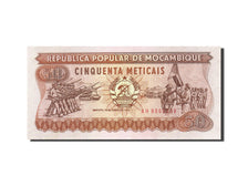 Biljet, Mozambique, 50 Meticais, 1983-1988, 1983-06-16, KM:129a, SPL