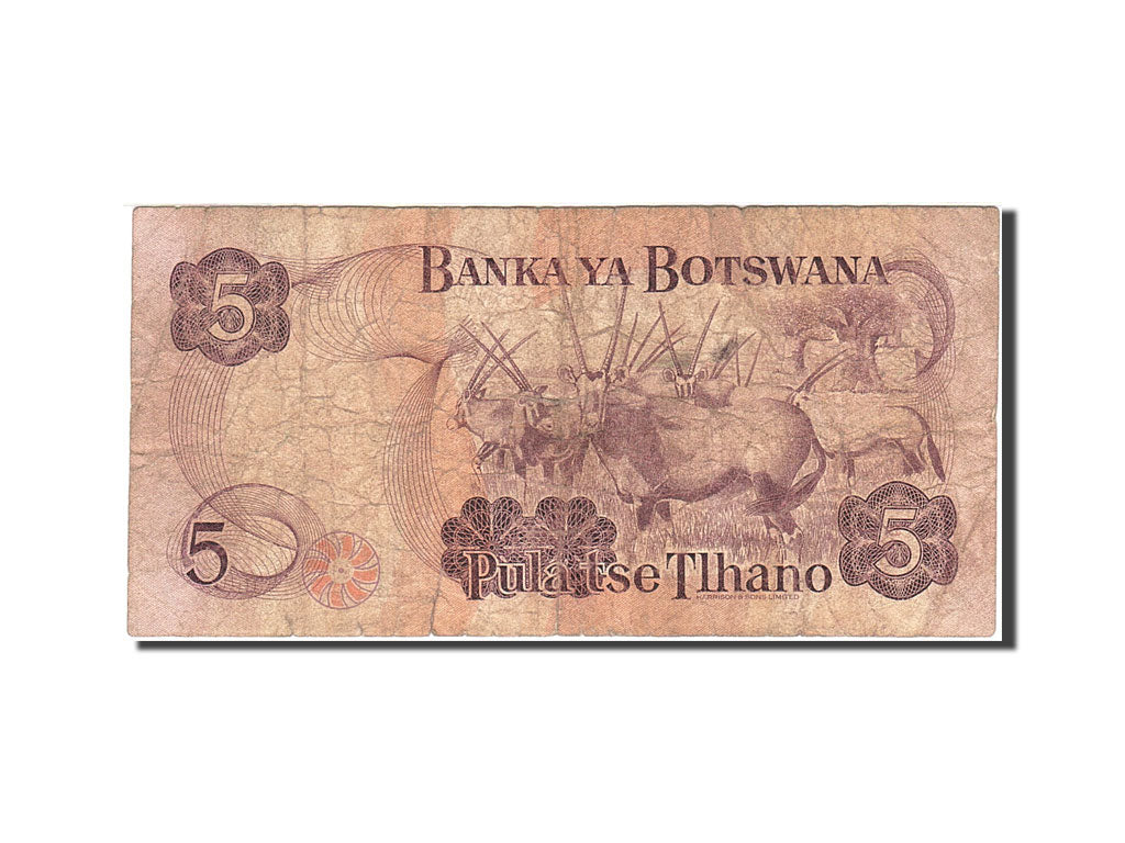 Botswana, 5 Pula, 1992-1995, KM:11a, Undated (1992), VG(8-10)