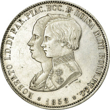 Coin, ITALIAN STATES, PARMA, Roberto di Borbone, 5 Lire, 1858, Parma, AU(55-58)