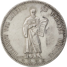 SAN MARINO, 5 Lire, 1898, Rome, KM #6, AU(55-58), Silver, 25.07