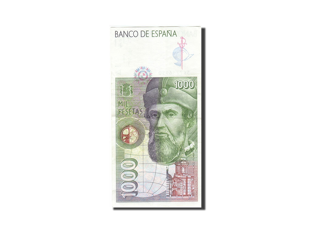 Banknote, Spain, 1000 Pesetas, 1992-1996, 1992-10-12, KM:163, AU(50-53)