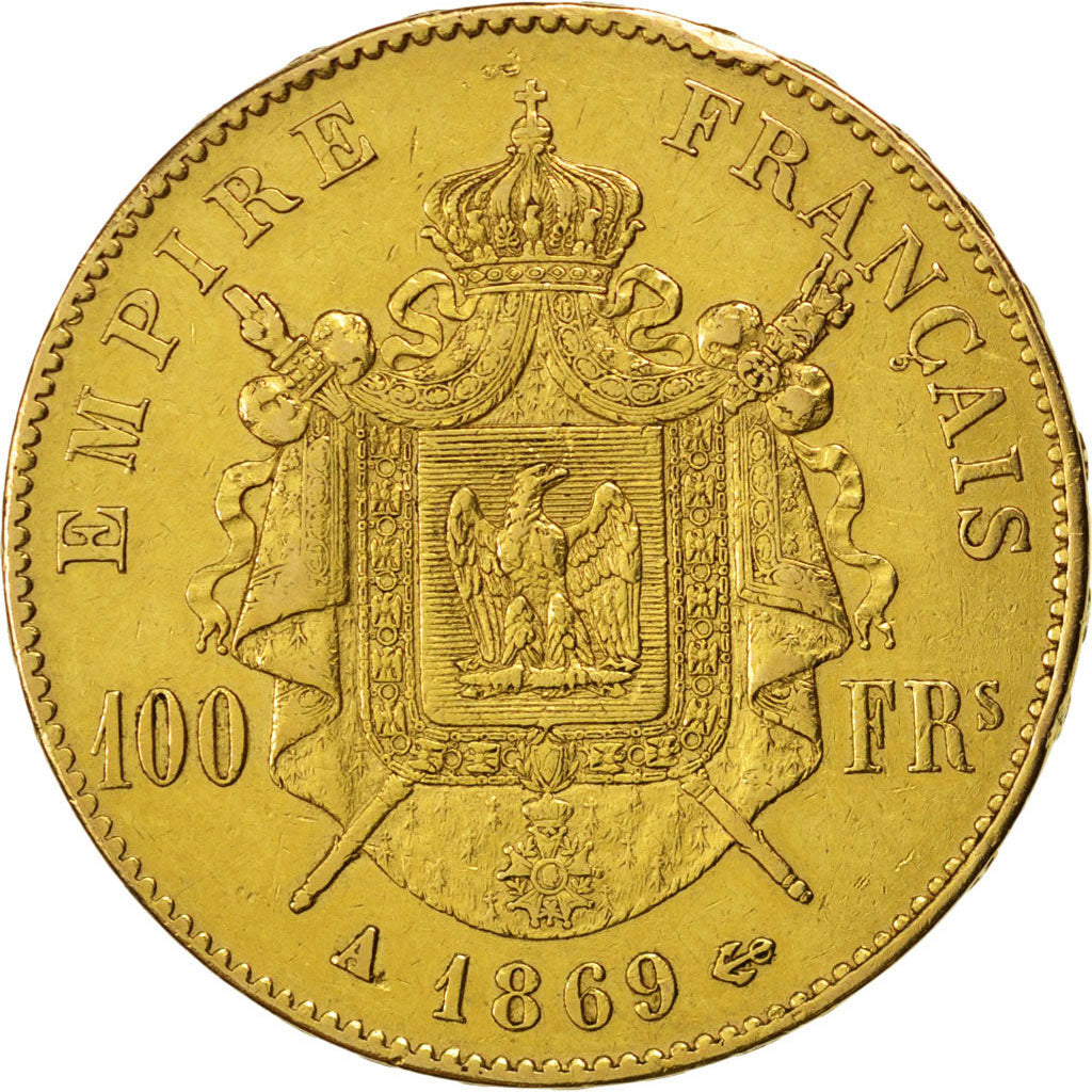 Second Empire, 100 Francs or Napoléon III tête laurée, Paris