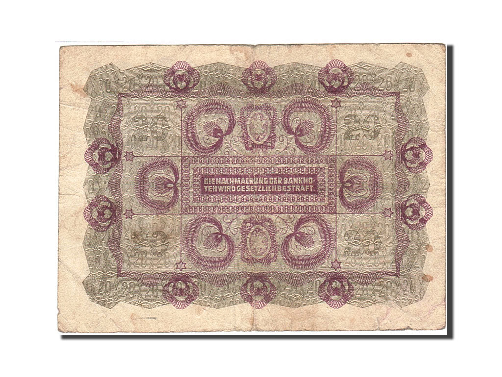 Banknote, Austria, 20 Kronen, 1922, 1922-01-02, KM:76, VF(20-25)