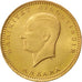 TURKEY, 100 Kurush, 1956, Ankara, KM #855, AU(55-58), Gold, 7.23