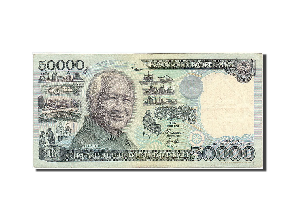 Banconote, Indonesia, 50,000 Rupiah, 1995-1998, KM:136a, 1995, MB+