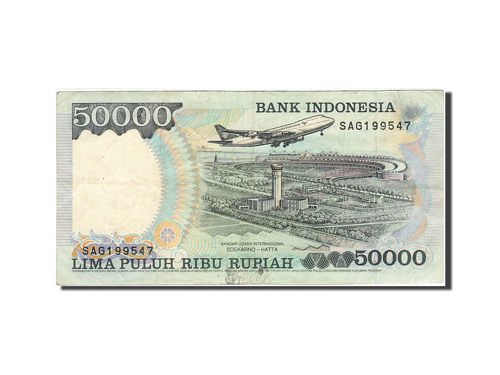 Banconote, Indonesia, 50,000 Rupiah, 1995-1998, KM:136a, 1995, MB+