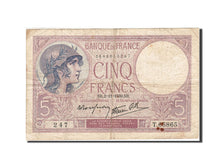 Geldschein, Frankreich, 5 Francs, 1917, 1939-11-02, S, Fayette:4.14, KM:83