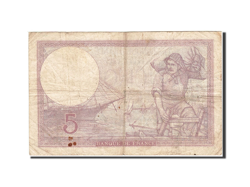 Biljet, Frankrijk, 5 Francs, 1917, 1939-11-02, TB, Fayette:4.14, KM:83