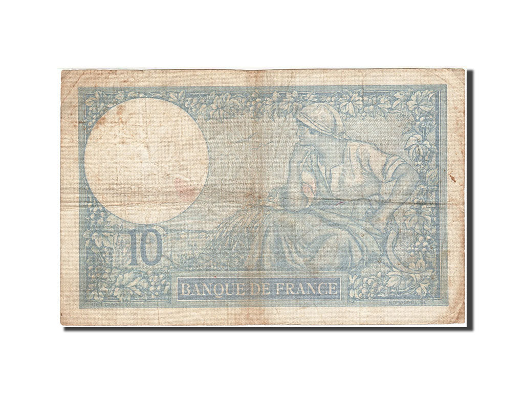 France, 10 Francs, 1915, KM:84, 1940-10-24, VF(20-25), Fayette:7.18