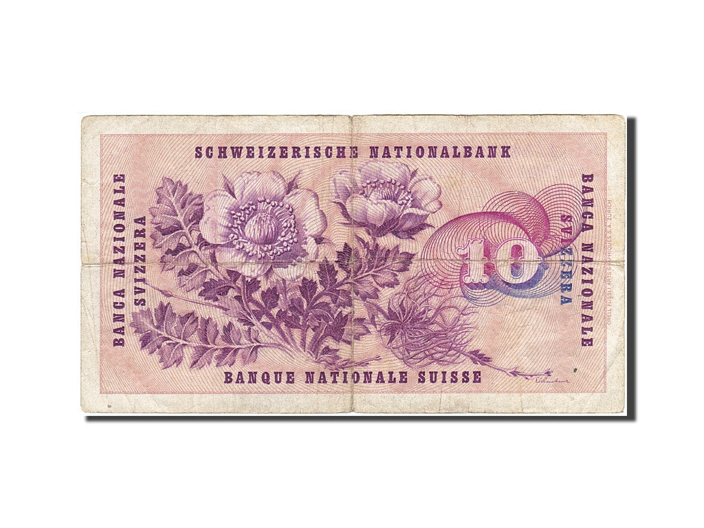 Billet, Suisse, 10 Franken, 1954-1961, 1963-03-28, KM:45h, B