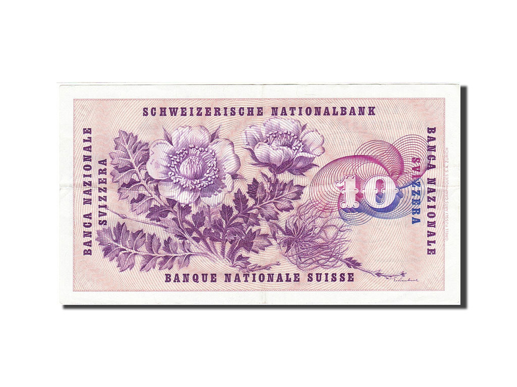 Switzerland, 10 Franken, 1954-1961, 1968-05-15, KM:45n, AU(55-58)
