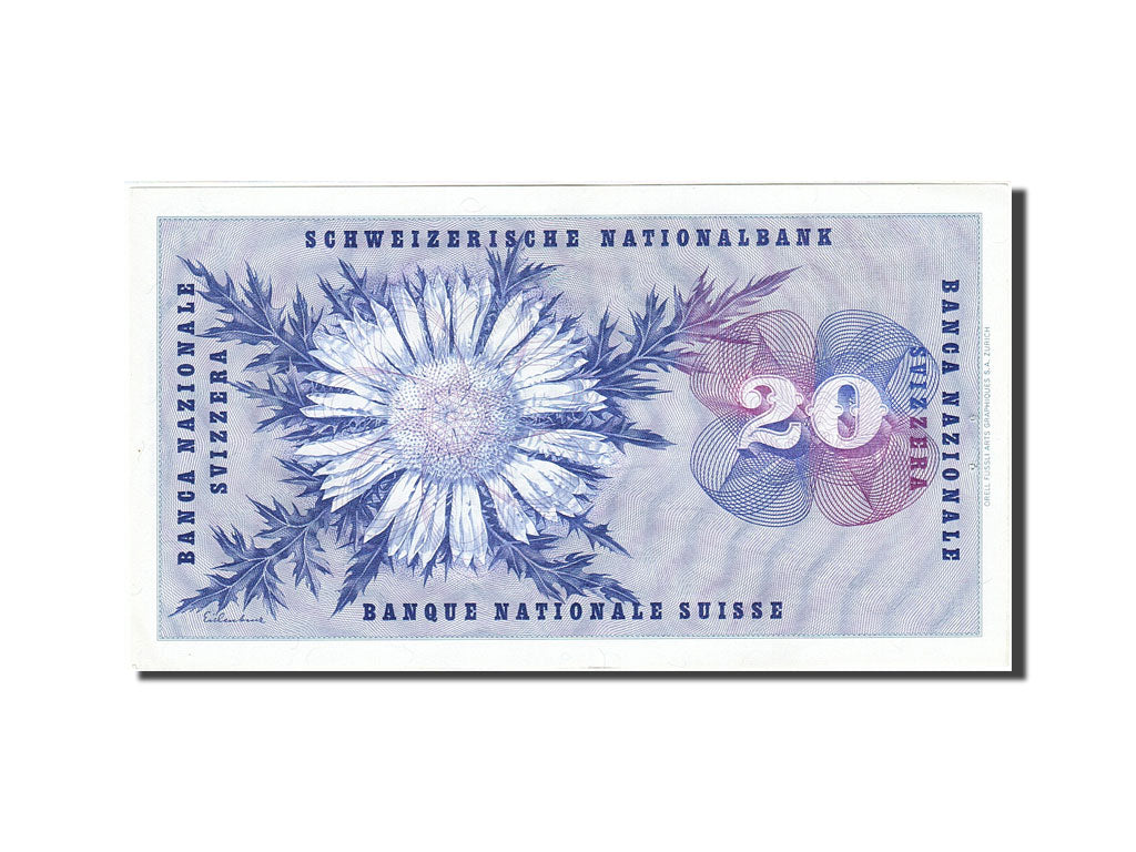 Suisse, 20 Franken, 1954-1976, KM:46q, 1969-01-15, SUP
