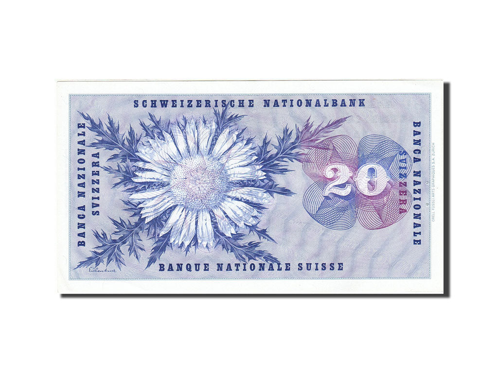 Switzerland, 20 Franken, 1954-1976, 1969-01-15, KM:46q, AU(50-53)