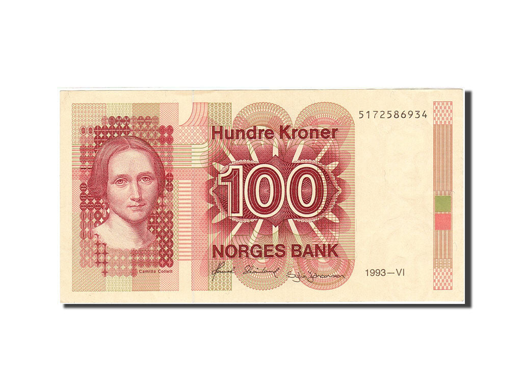 Norway, 100 Kroner, 1983-1991, 1993, KM:43d, UNC(60-62)