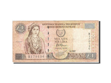 Banconote, Cipro, 1 Pound, 1997, KM:57, 1997-02-01, MB+
