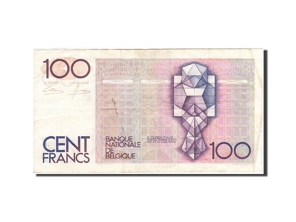 Banknote, Belgium, 100 Francs, 1981-1982, Undated (1982-1994), KM:142a, F(12-15)