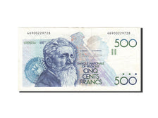 Billete, 500 Francs, 1978-1980, Bélgica, KM:141a, Undated (1980-1981), MBC