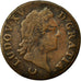 Moneda, Francia, Louis XV, Sol à la vieille tête, Sol, 1772, Metz, BC+, Cobre