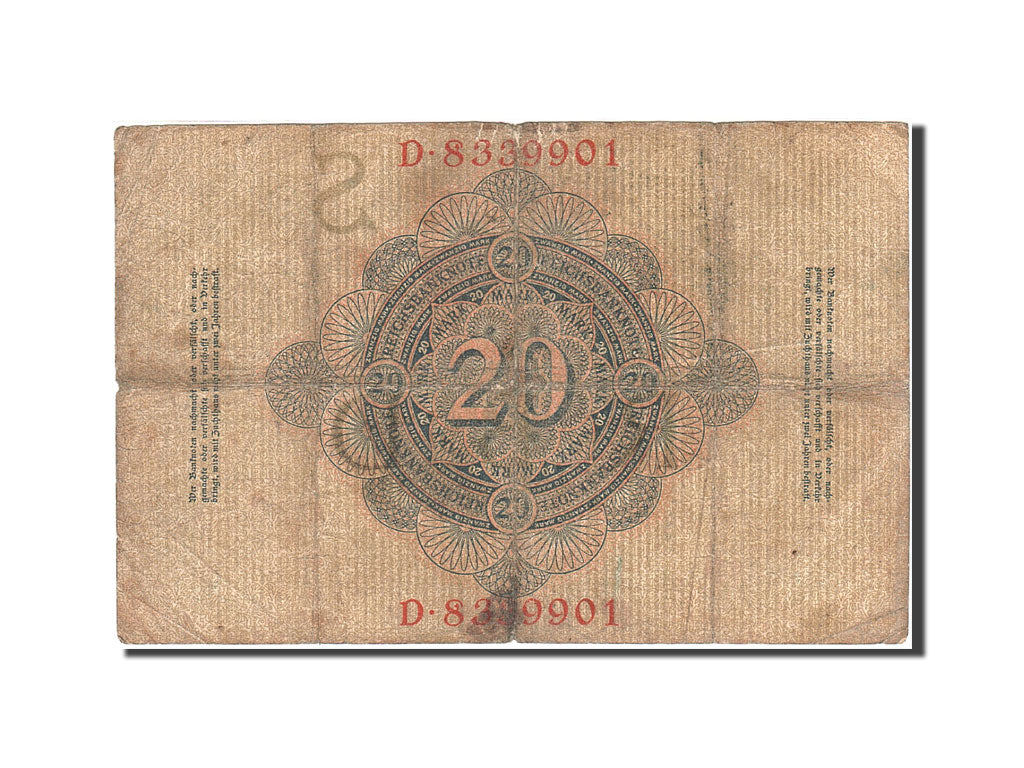 Germany, 20 Mark, 1909, KM:37, 1909-09-10, VG(8-10)