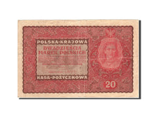 Poland, 20 Marek, 1919, 1919-08-23, KM:26, VF(20-25)