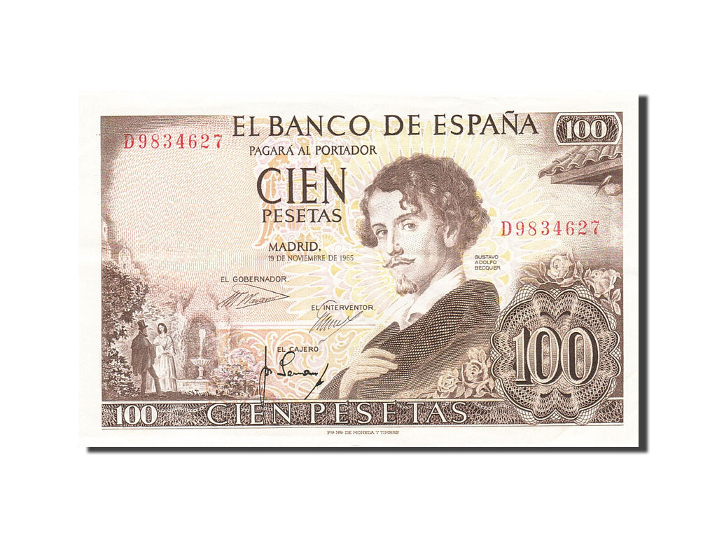 Banknote, Spain, 100 Pesetas, 1965, 1965-11-19, KM:150, EF(40-45)