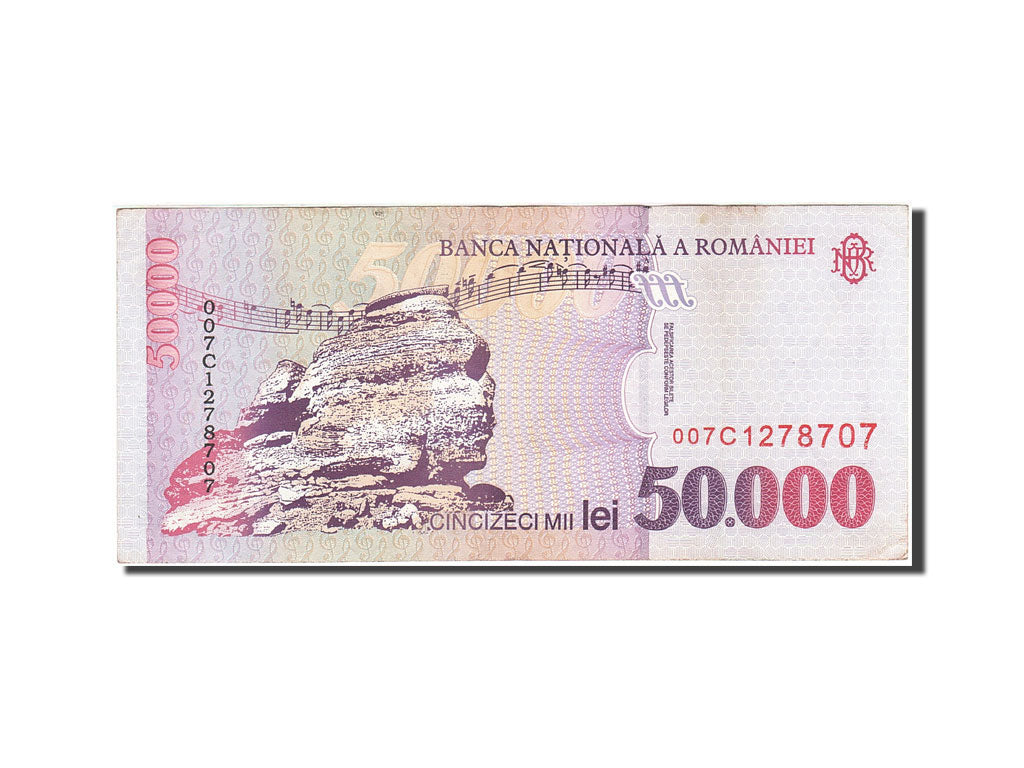 Romania, 50,000 Lei, 1996-2000, 2000, KM:109Aa, VF(30-35)