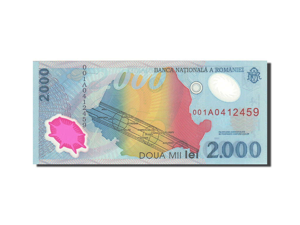 Banknote, Romania, 2000 Lei, 1999, 1999-08-11, KM:111a, UNC(65-70)