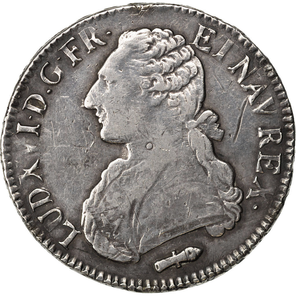 FRANCE, Écu aux branches d'olivier, ECU, 1787, Perpignan, KM #564.13, VF(20-25),