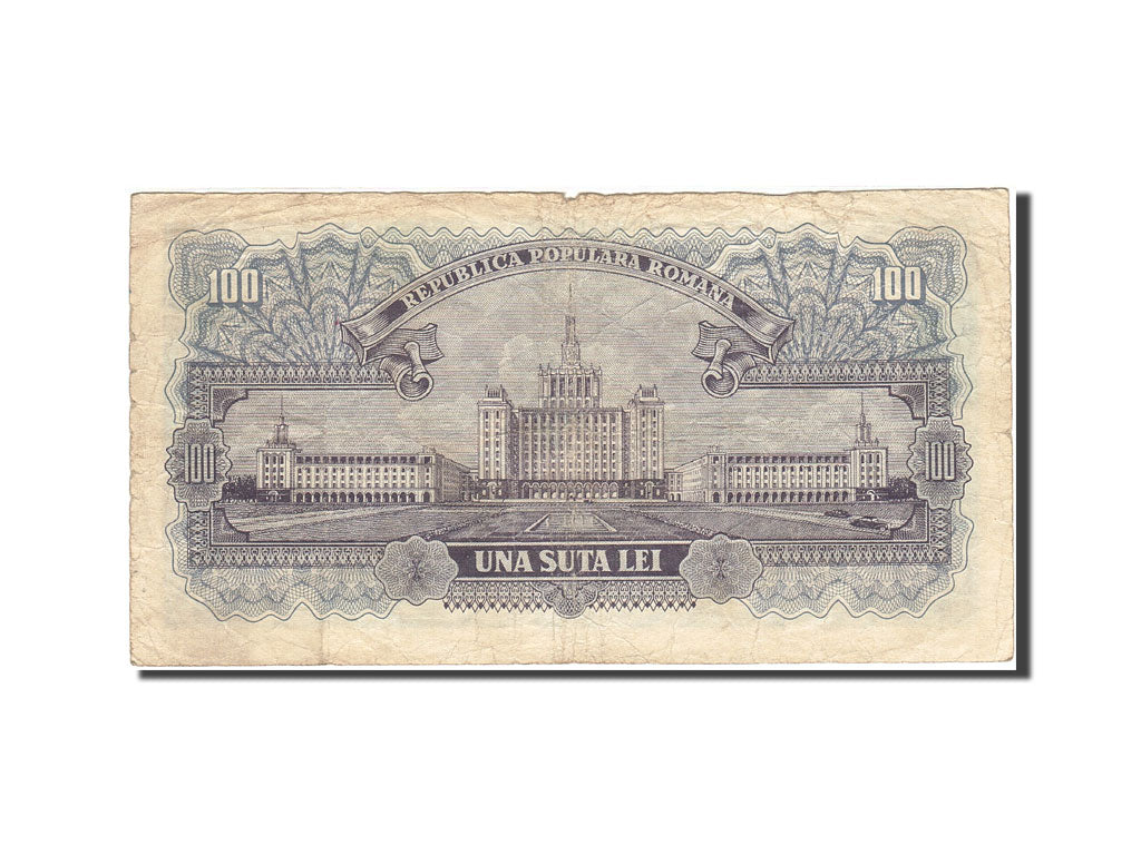 Romania, 100 Lei, 1952, 1952, KM:90b, VG(8-10)