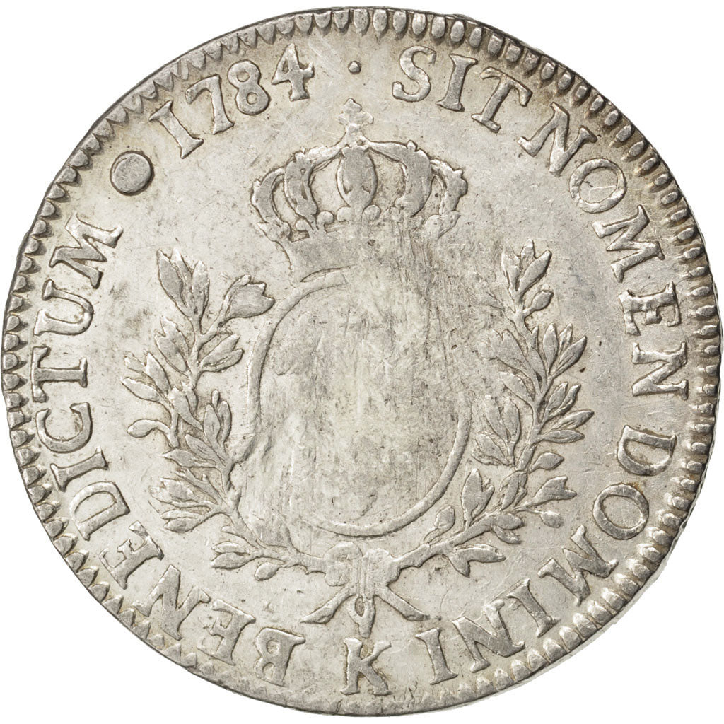 FRANCE, Écu aux branches d'olivier, ECU, 1784, Bordeaux, KM #564.8, VF(20-25), .