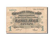 Bulgaria, 1 Lev Srebro, 1916, KM:14A, VG(8-10)