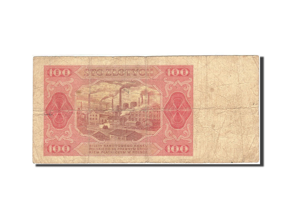 Poland, 100 Zlotych, 1948, 1948-07-01, KM:139a, VG(8-10)